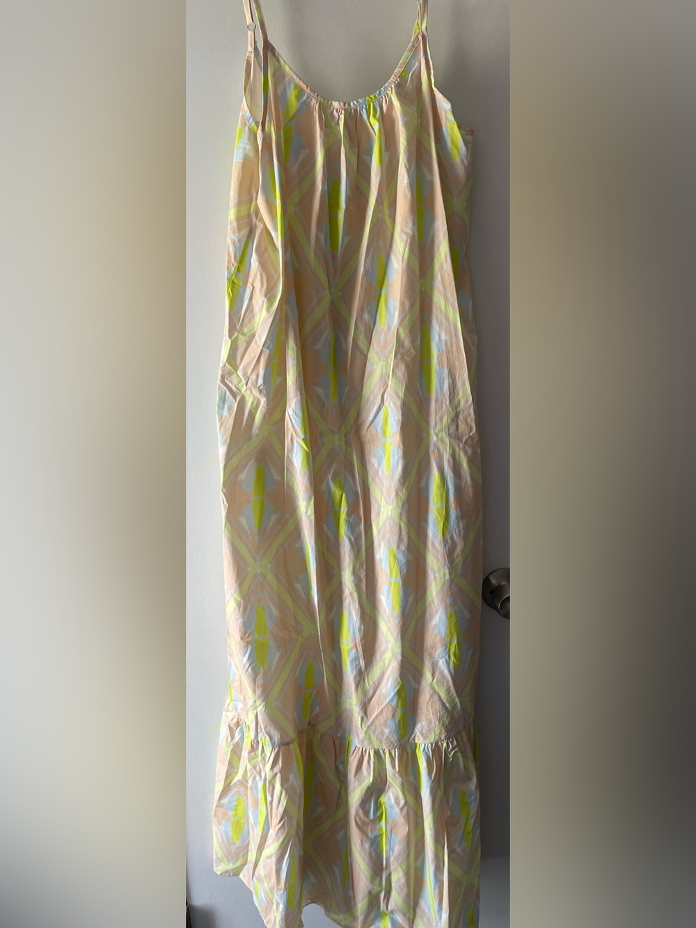 ANONYME DESIGNERS YELLOW LONG MAXI SUNDRESS - LADIES SIZE LARGE - MADE IN ITALY